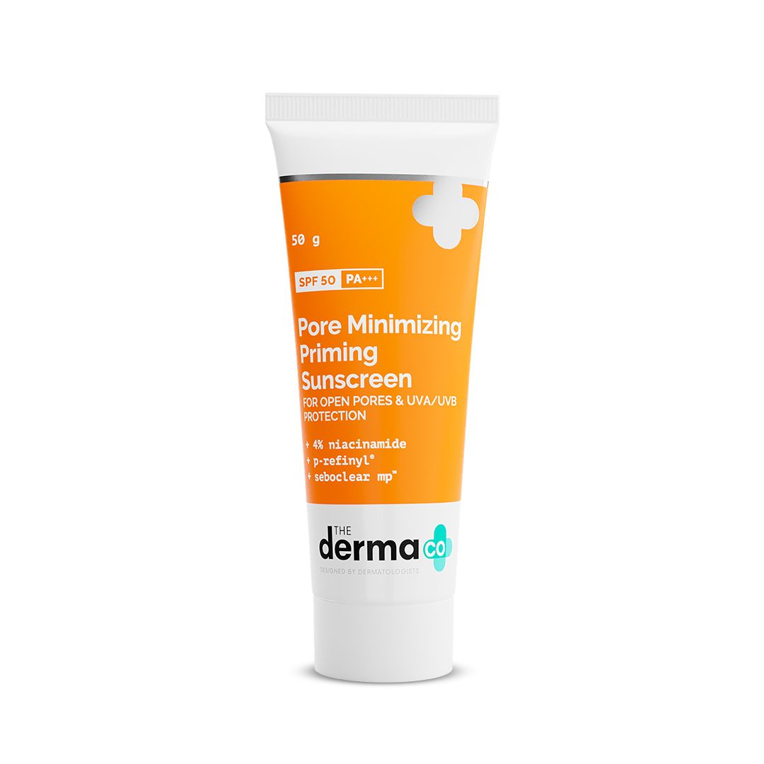 the derma co pore minimizing priming sunscreen with UVA/UVB protection