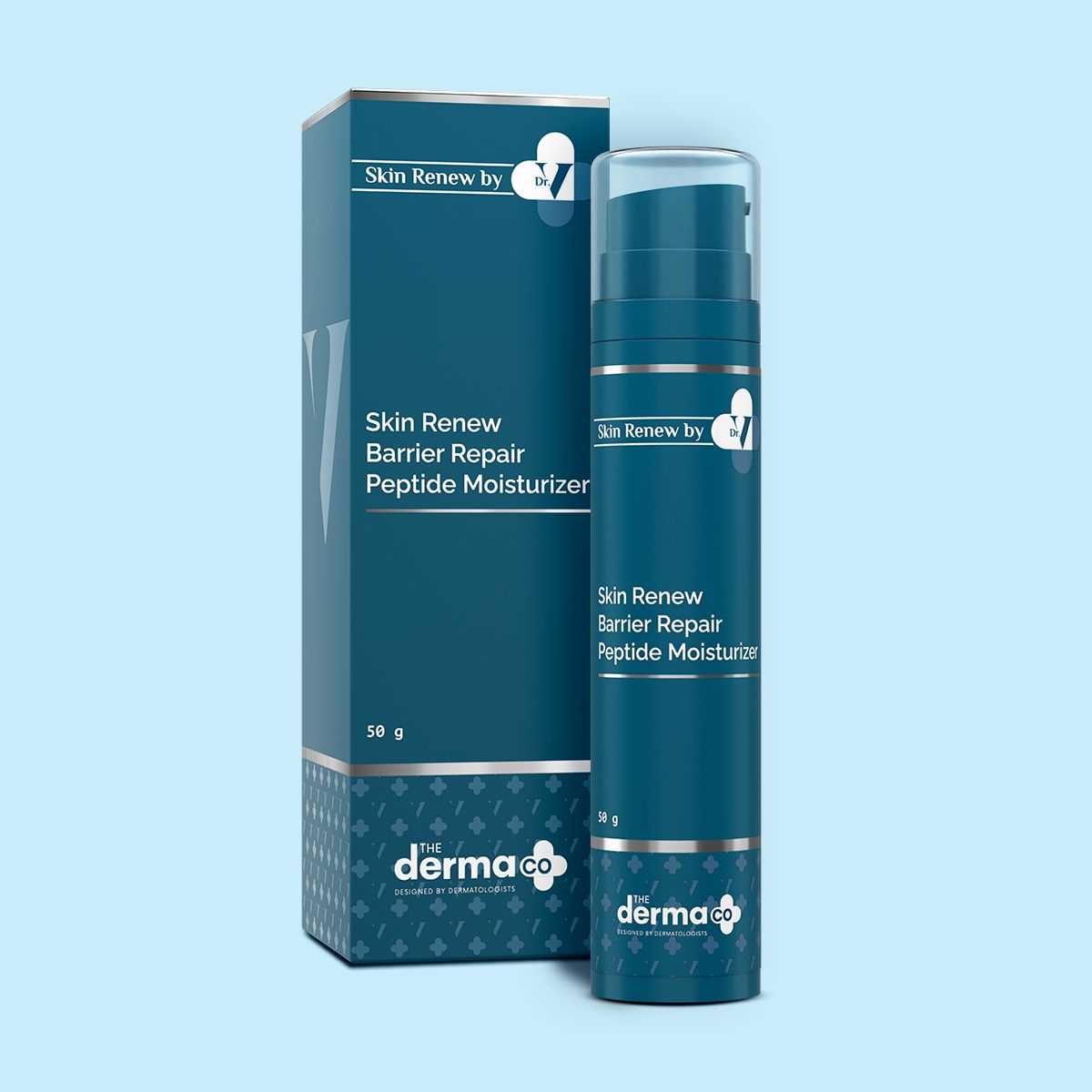The Derma Co. X Dr V Skin Renew Barrier Repair Peptide Moisturizer with Peptide & Vitamin C - 50g