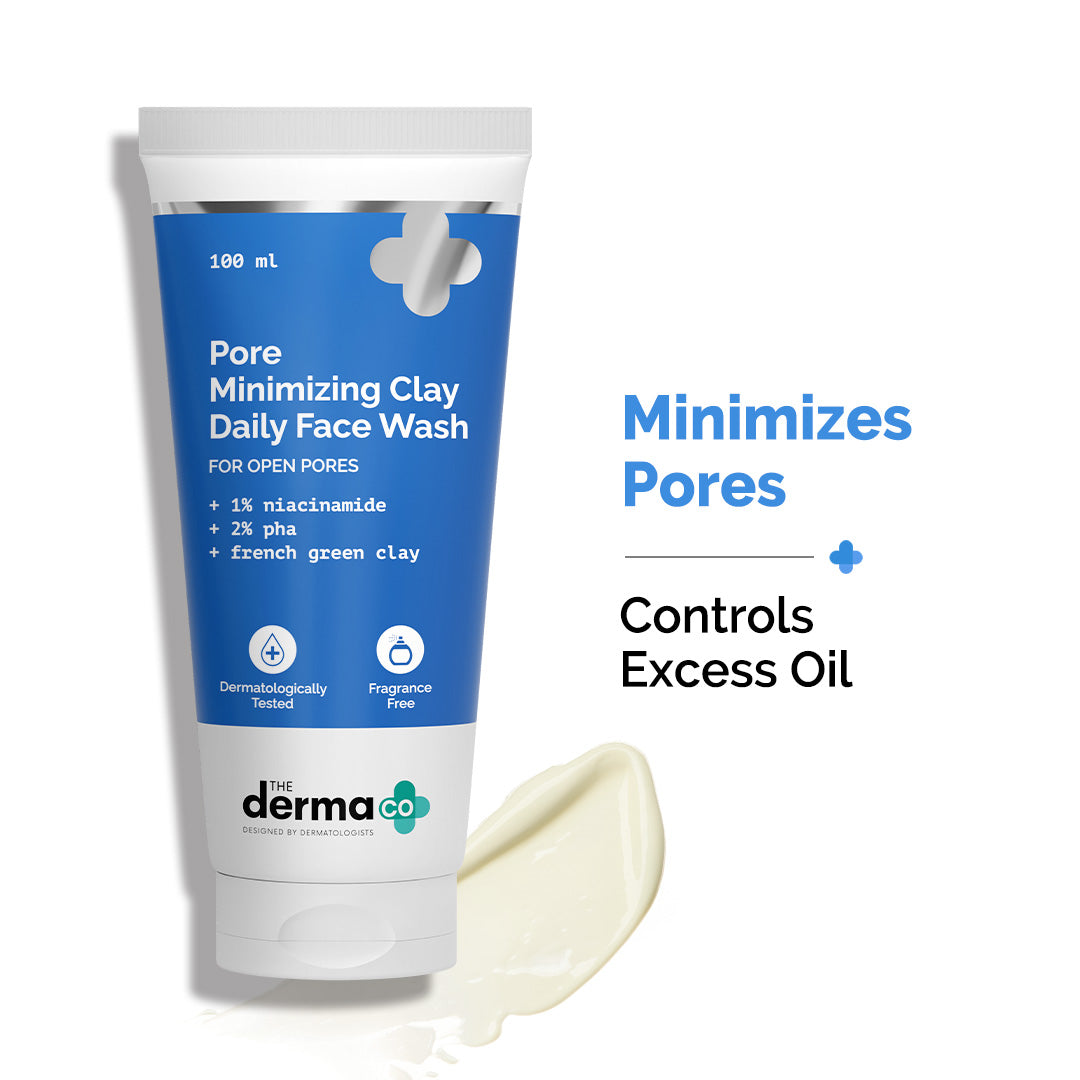 Pore Minimizing Clay Daily Face Wash with 1% Niacinamide & 2% PHA - 100 ml