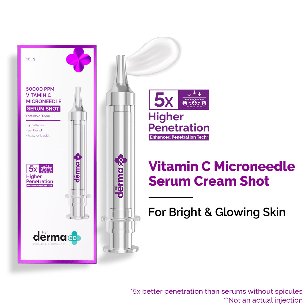 Mironeedling for Face Serum Shot with 50000 PPM Vitamin C The Derma Co Mironeedling for Face Serum Shot with 50000 PPM Vitamin C The Derma Co