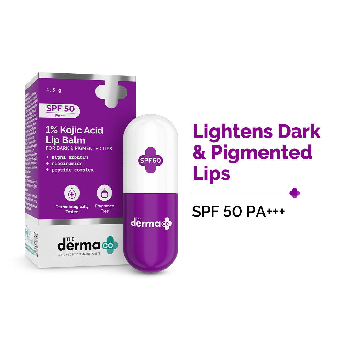 1% Kojic Acid Lip Balm with Alpha Arbutin & Hyaluronic Acid with SPF 50 - 4.5g