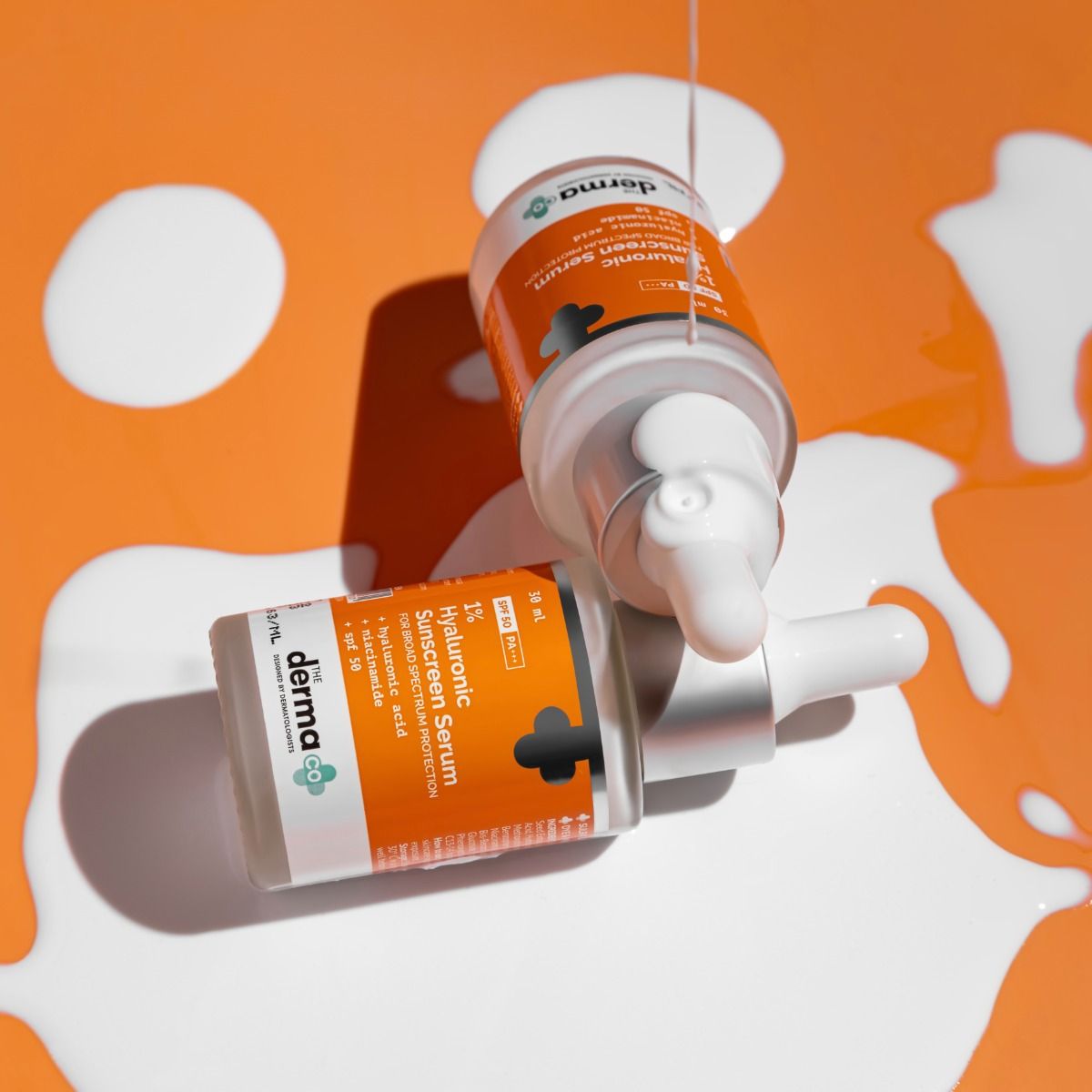 The derma co sunscreen serum with Hyaluronic acid for face