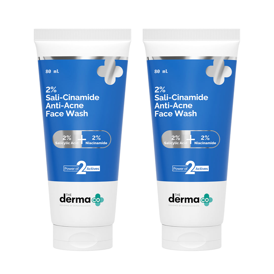 2% Sali-Cinamide Anti-Acne Face Wash with 2% Salicylic Acid & 2% Niacinamide - 80ml(Pack of 2)