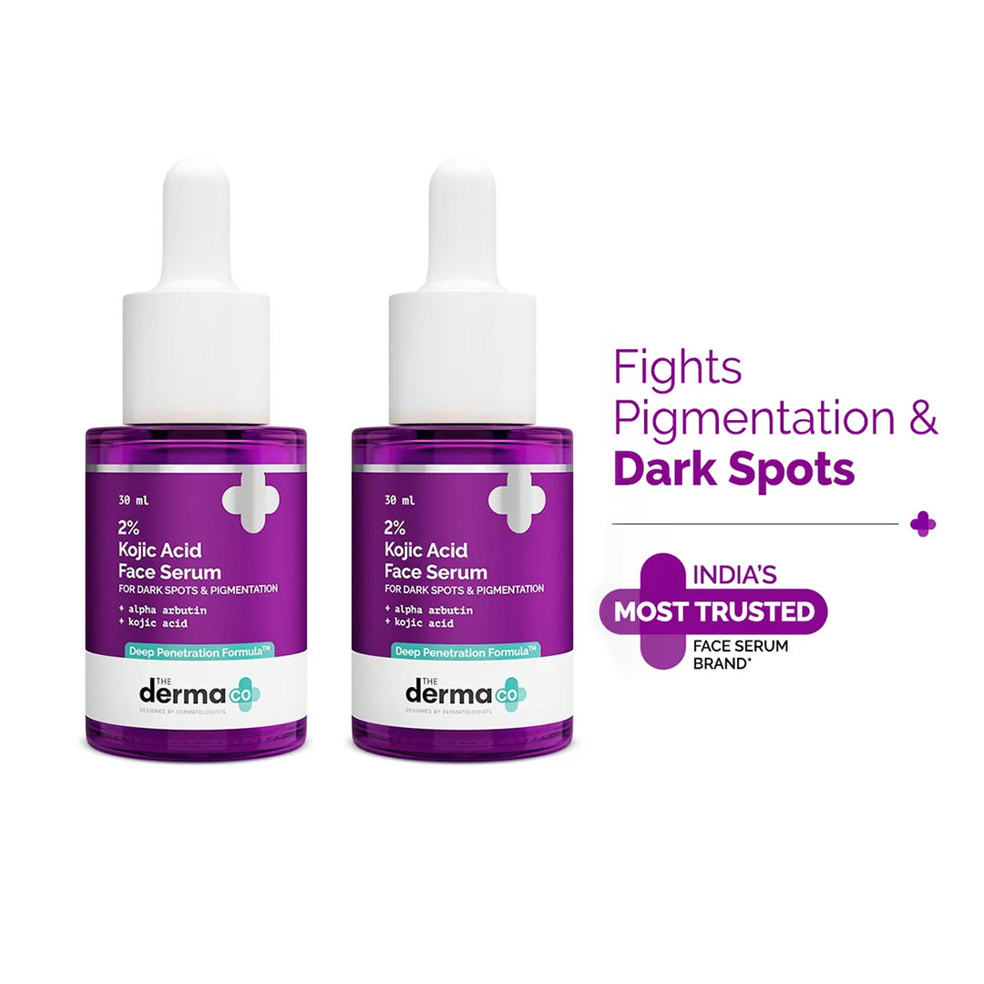 2% Kojic Acid Face Serum with 1% Alpha Arbutin & Niacinamide for Dark Spots And Pigmentation - 30 ml (Pack Of 2)
