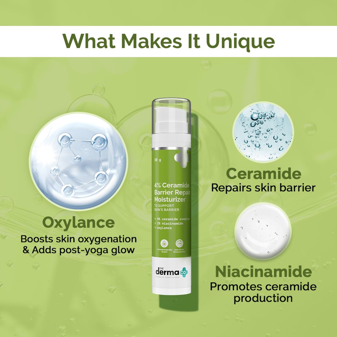 What makes derma co 4% ceramide barrier repair moisturizer unique