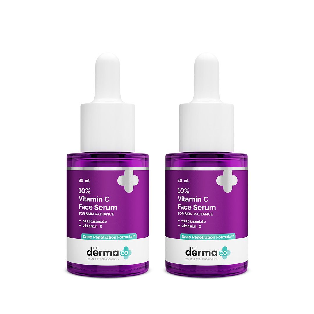 Derma Co. 10% Vitamin C Face Serum Pack of 2 · 30 ml (60 ml total) - Image 1