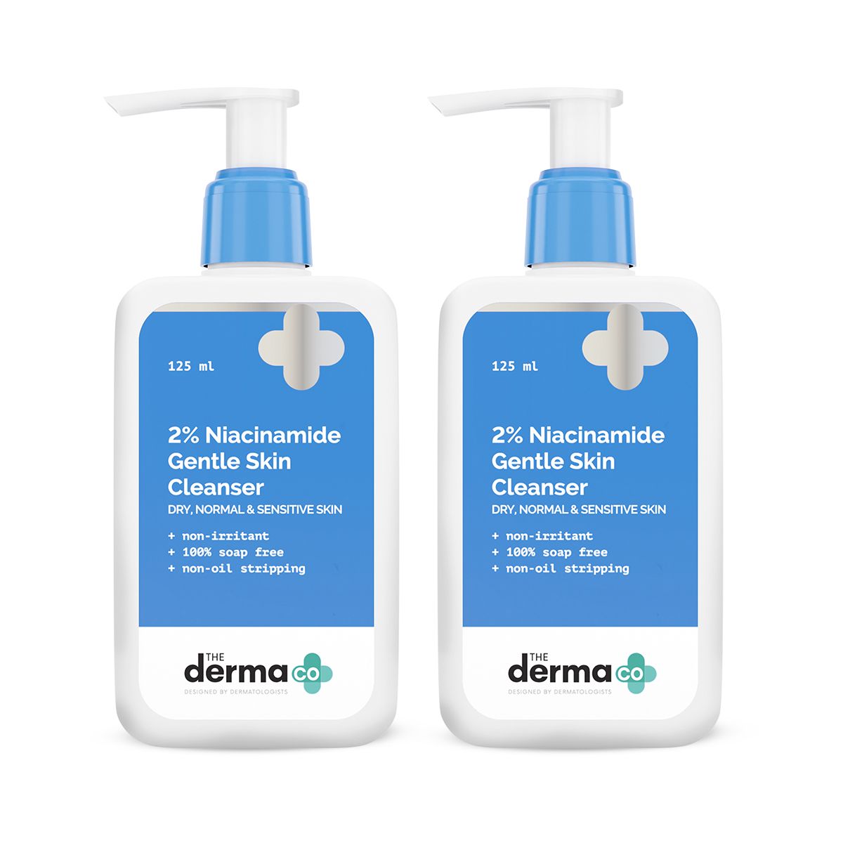 2% Niacinamide Gentle Skin Cleanser for Sensitive, Dry & Normal Skin - 125 ml (Pack Of 2)