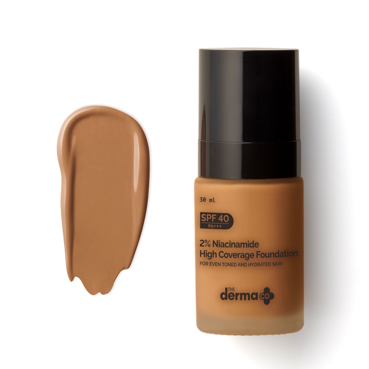 2% Niacinamide High Coverage Foundation With 1% Hyaluronic Acid Complex & SPF 40 PA+++ for 12 Hour Long Stay & 12 Hour Oil Control | 07 Cinnamon
