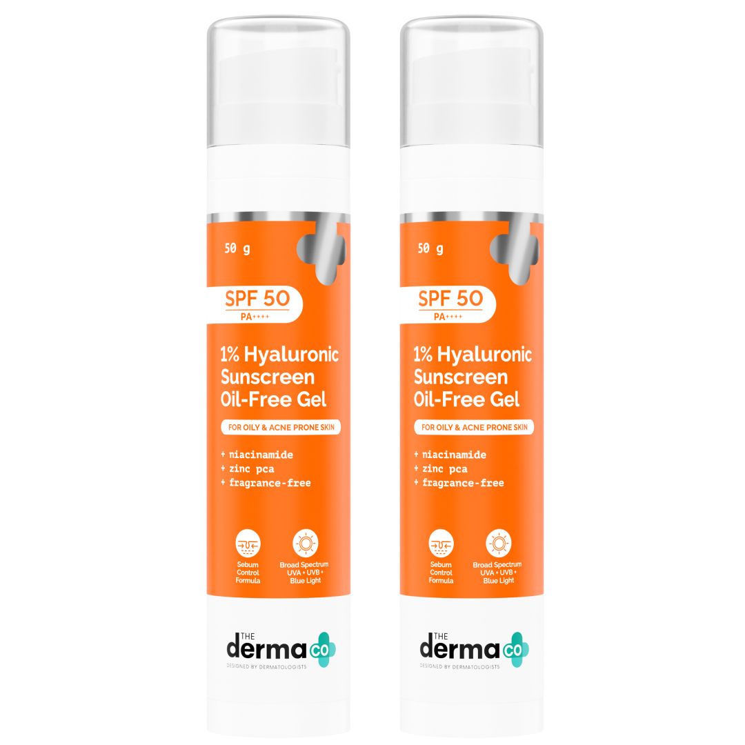 1% Hyaluronic Sunscreen Oil-Free Matte Gel In Vivo Tested (ISO 24444:2019 Certified, CTRI/2025/02/079913) (Pack of 2)