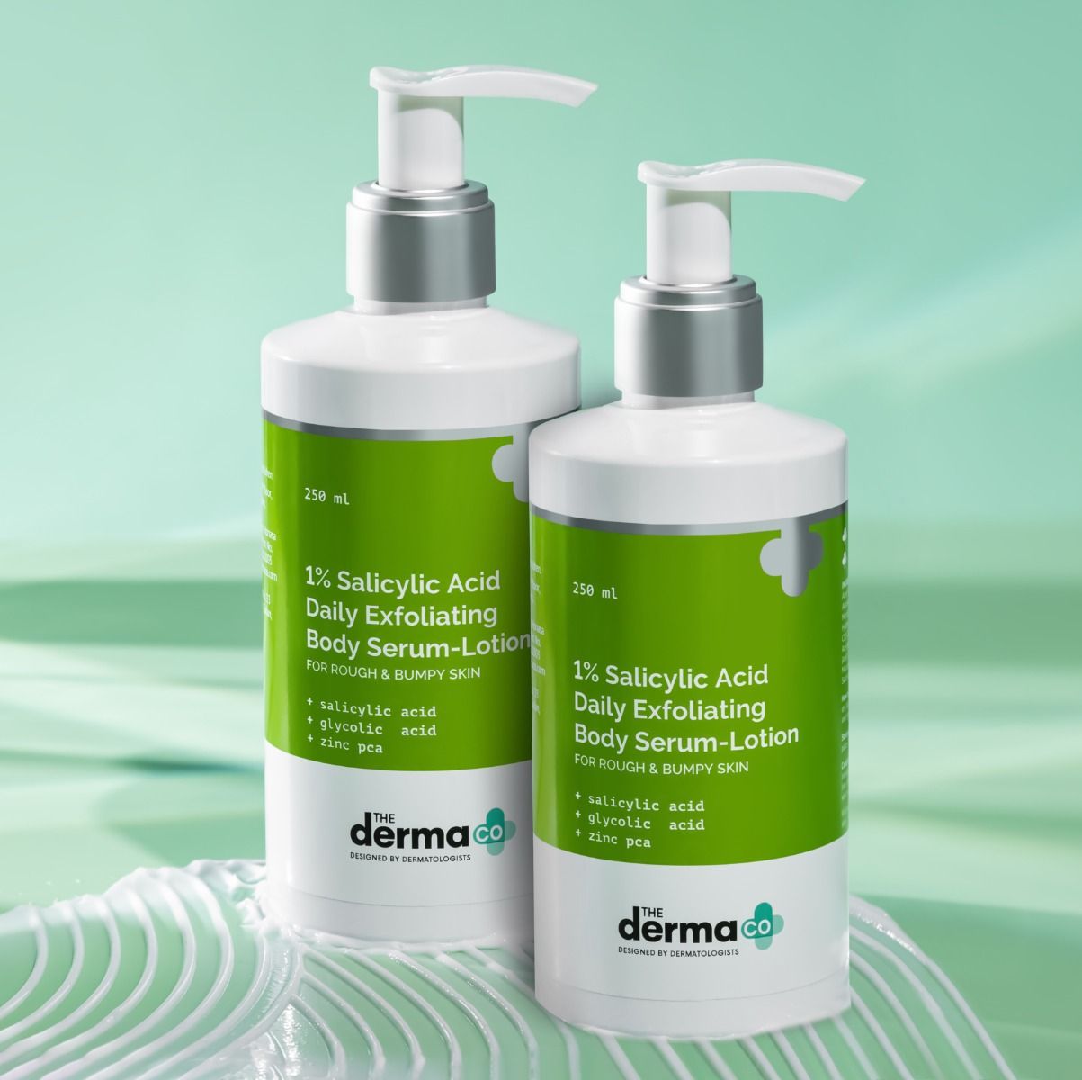 1% Salicylic Acid Daily Exfoliating Body Serum-Lotion For Rough & Bumpy Skin - 250 ml (Pack of 2)