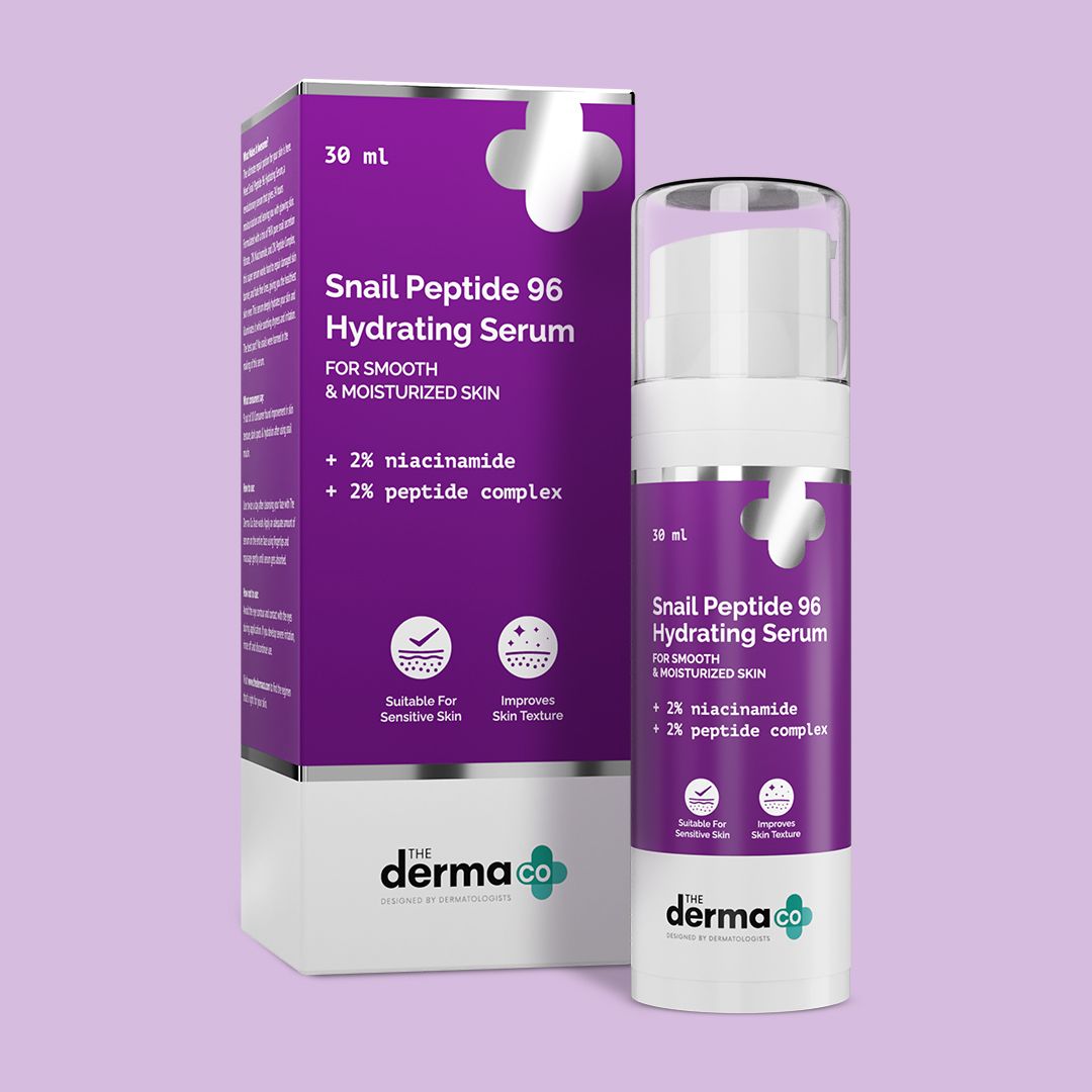 The Derma Co Snail Peptide 96 Hydrating Serum with Snail Mucin & Peptide Complex for Smooth & Moisturized Skin - 30 ml