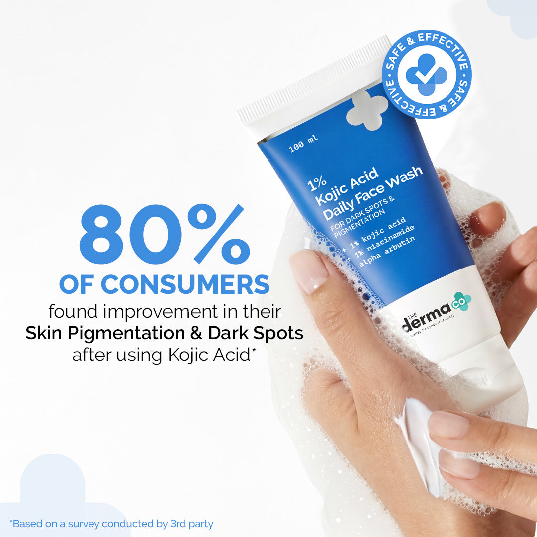 1% Kojic Acid Face Wash with Niacinamide & Alpha Arbutin For Dark Spots & Pigmentation - 100ml