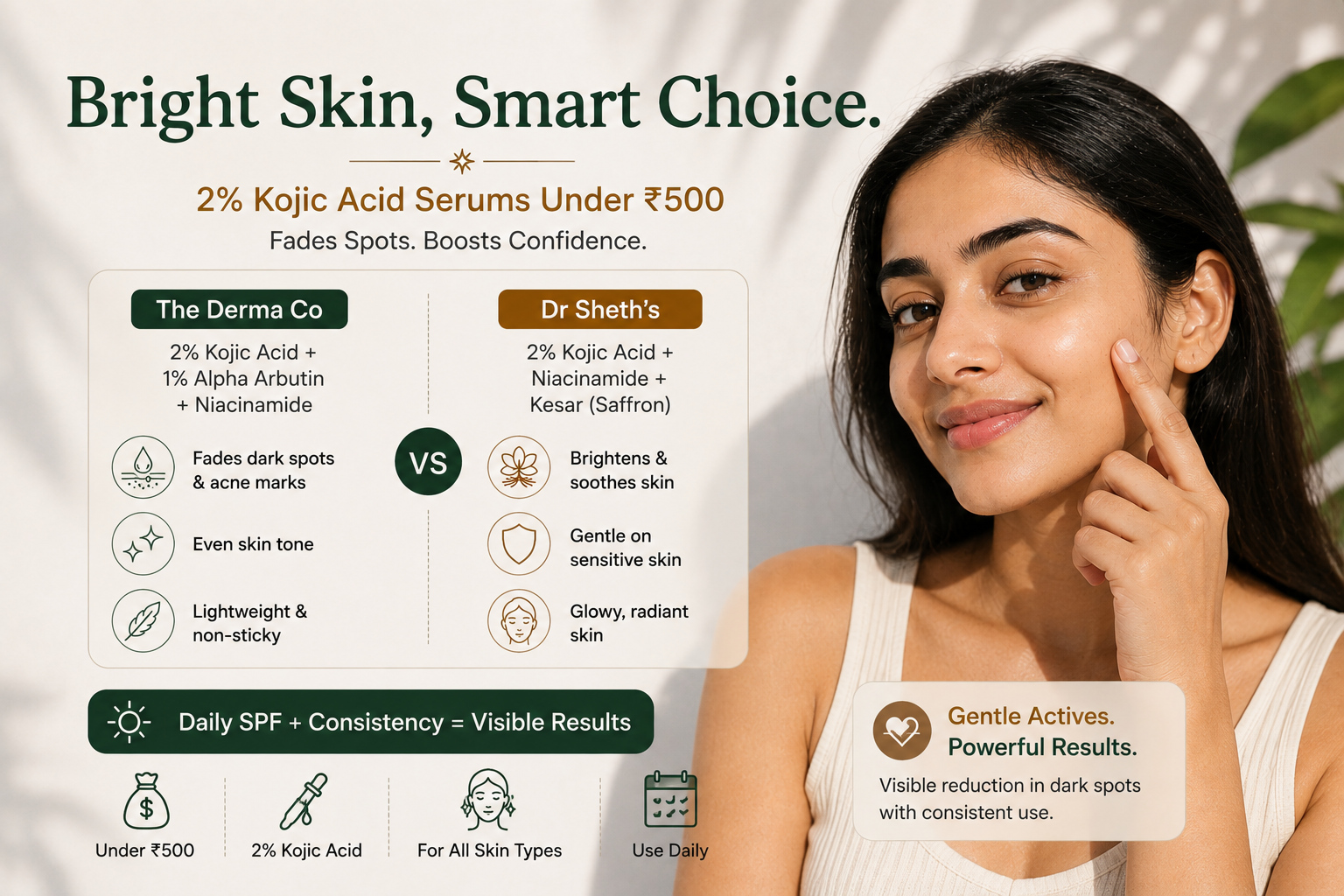  Best Affordable Kojic Acid Serums Under ₹500 in India 