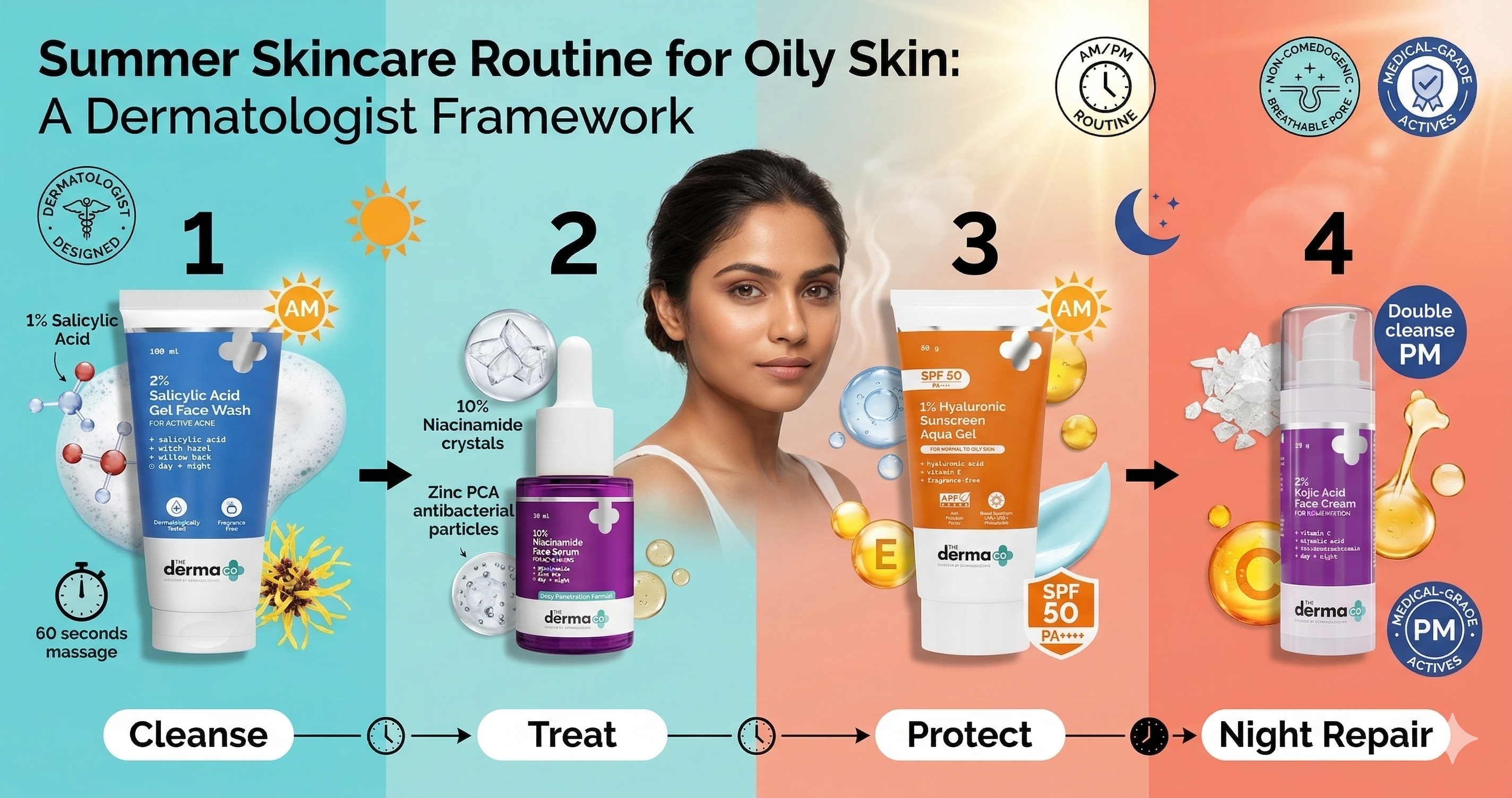 summer-skincare-routine-oily-skin-dermatologist-framework