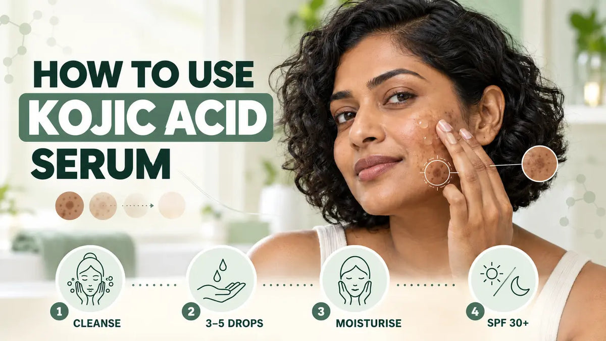 How to Use The Derma Co 2% Kojic Acid Face Serum Correctly
