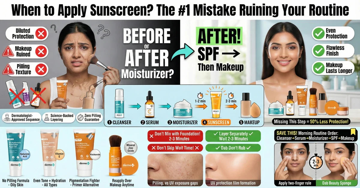 When to Apply Sunscreen in Your Makeup: Before or After?