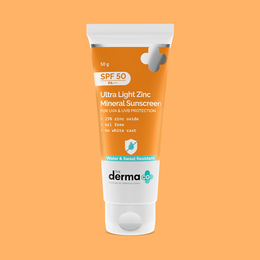 The Derma Co Zinc Mineral Sunscreen SPF 50 | UVA/UVB