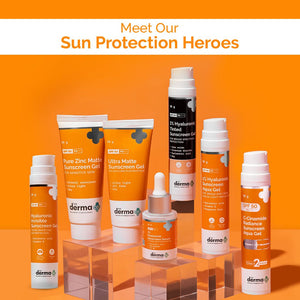 derma co hyaluronic tinted sunscreen range
