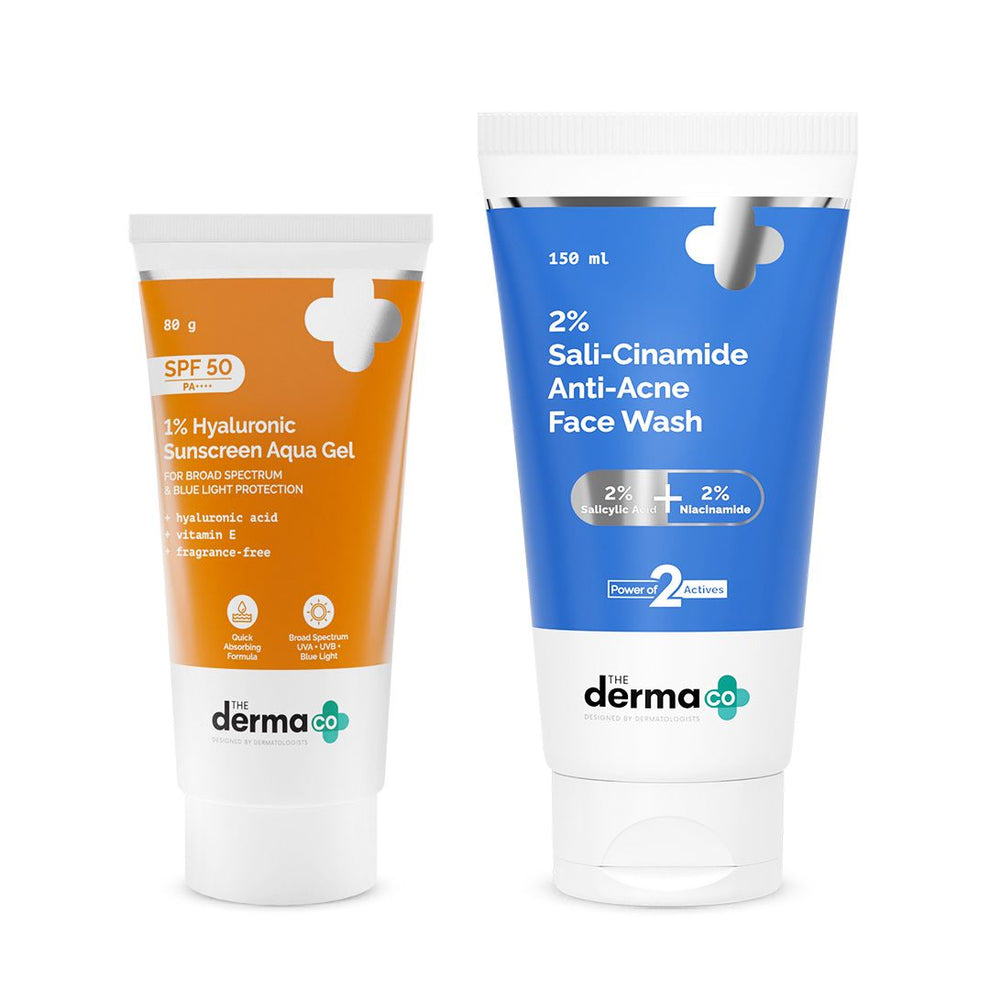 Anti-Acne Cleanse & Protect Duo – The Derma Co