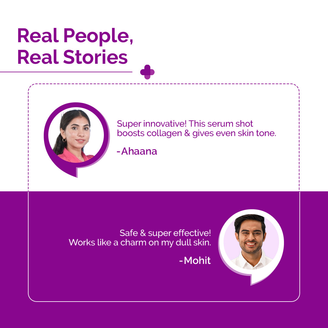 50000 PPM Vitamin C Microneedle Serum Shot with Glutathione, Panthenol & Hyaluronic Acid for Bright & Revitalized Skin - 10 g