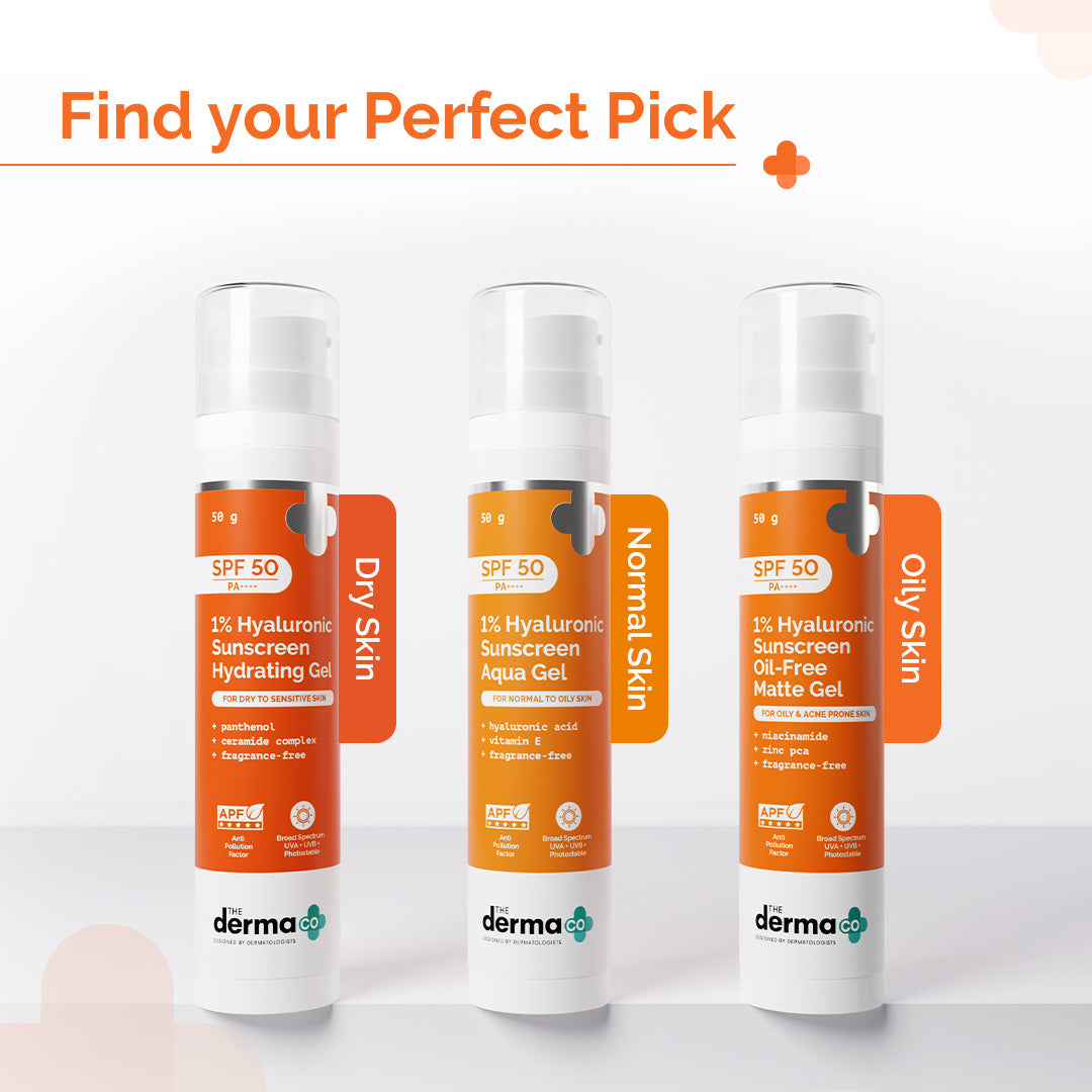 1% Hyaluronic Sunscreen Oil-Free Matte Gel In Vivo Tested (ISO 24444:2019 Certified, CTRI/2025/02/079913) - 50 g
