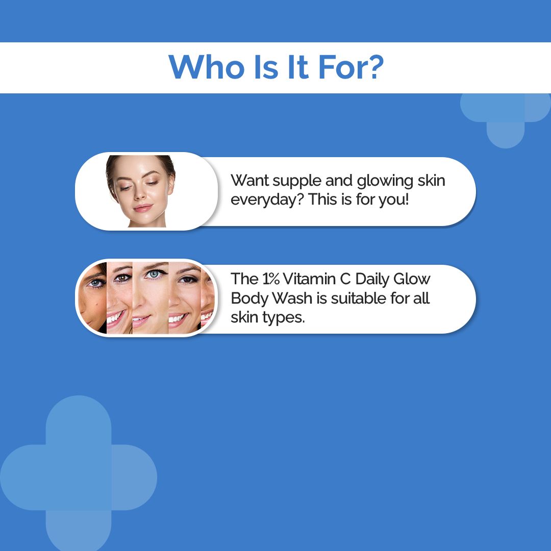 1% Vitamin C Daily Glow Body Wash with Kojic Acid & Arbutin - 250 ml