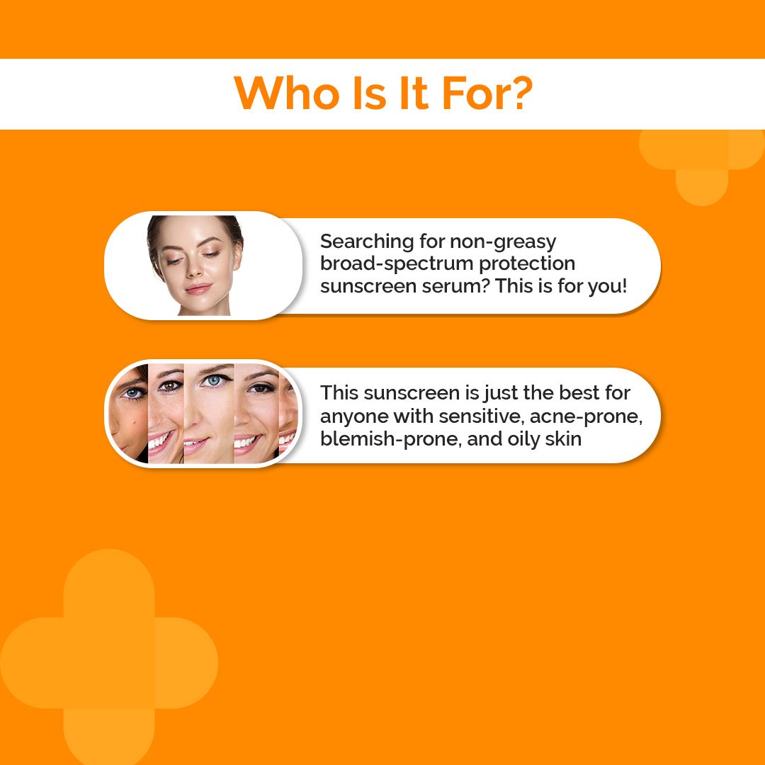 1% Hyaluronic Acid Sunscreen Serum with SPF 50 & Niacinamide - 30ml