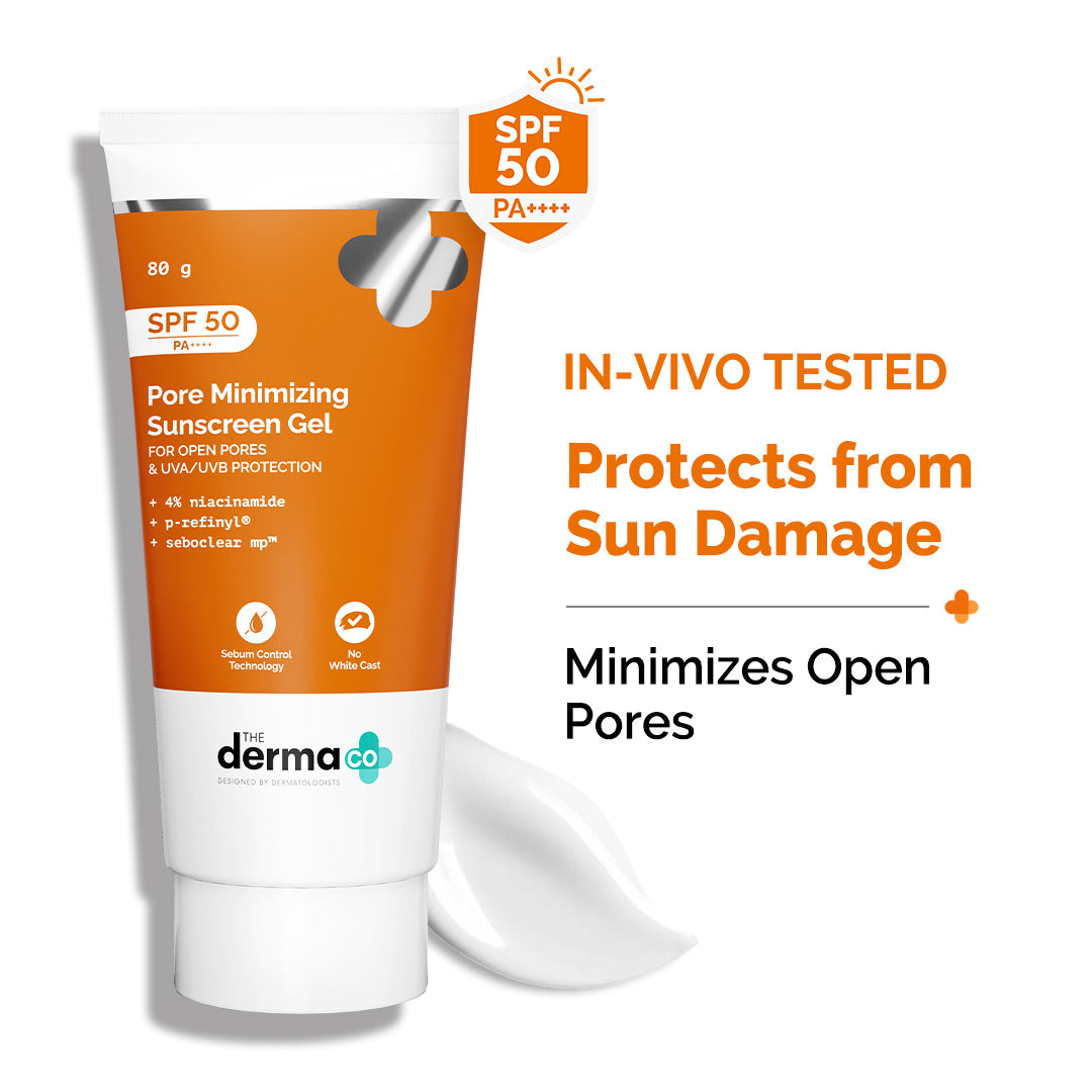 Pore Minimizing Sunscreen Gel For Open Pores & UVA/UVB Protection - 80g
