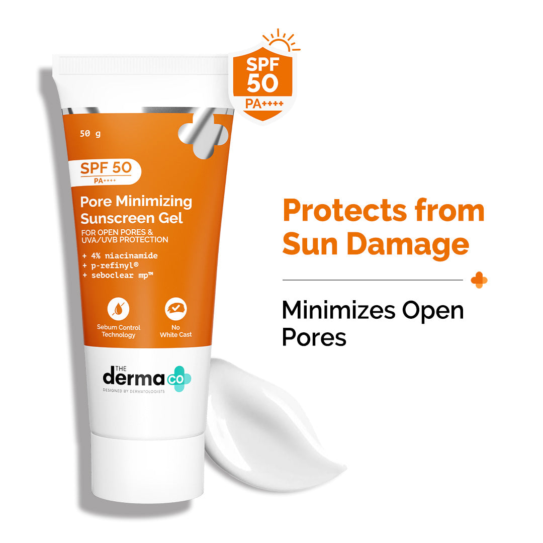 Pore Minimizing Sunscreen Gel with SPF 50 & PA+++ For Open Pores & UVA/UVB Protection - 50 g