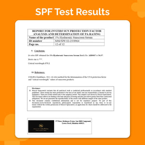 the derma co hyaluronic acid serum sunscreen SPF results