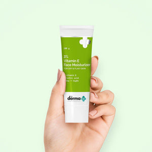 The Derma Co 3% vitamin e face moisturizer with vitamin e & lactic acid for dry & flaky skin