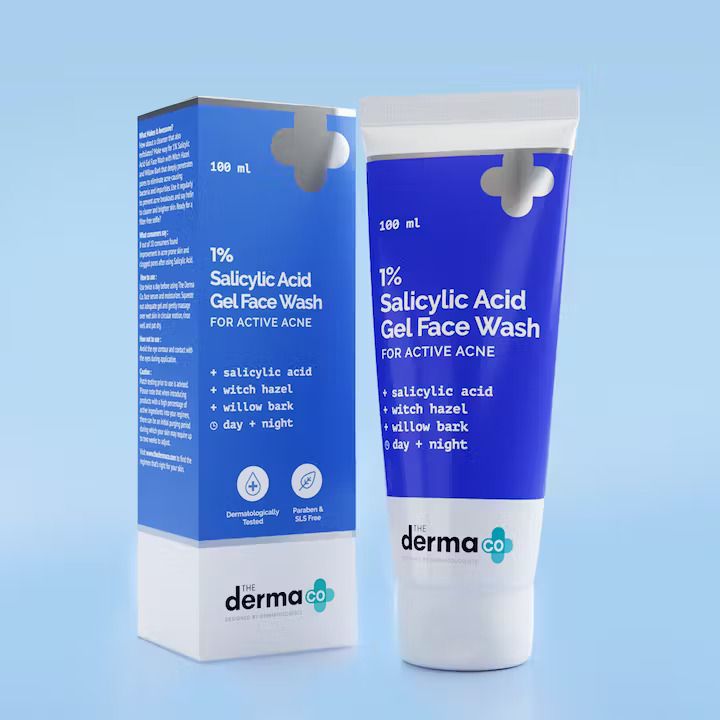 The Derma Co 1 Salicylic Acid Face Wash for Active Acne with Salicylic Acid and Witch Hazel