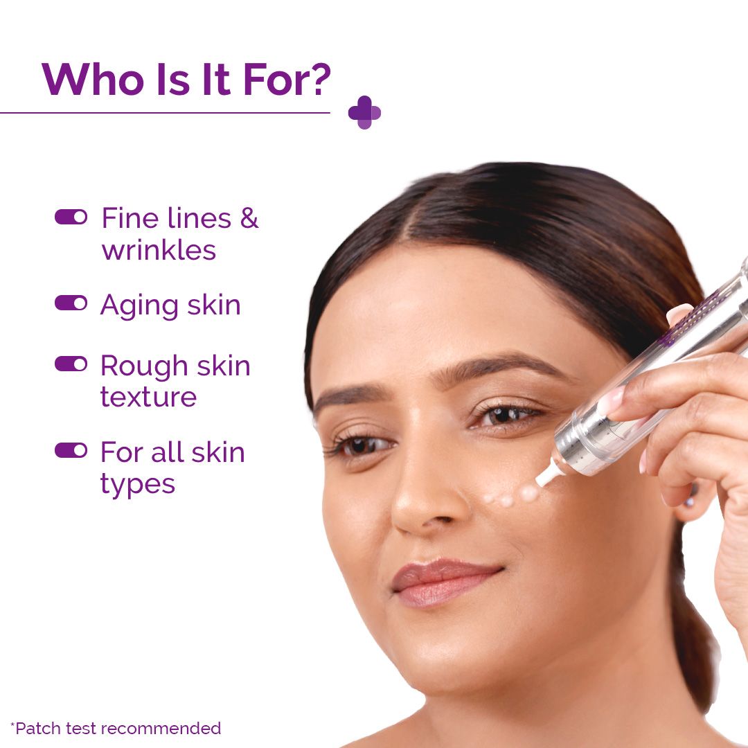 3000 PPM Retinol Microneedle Serum Shot with Squalene, Panthenol & Hyaluronic Acid for Skin Renewal - 10 g