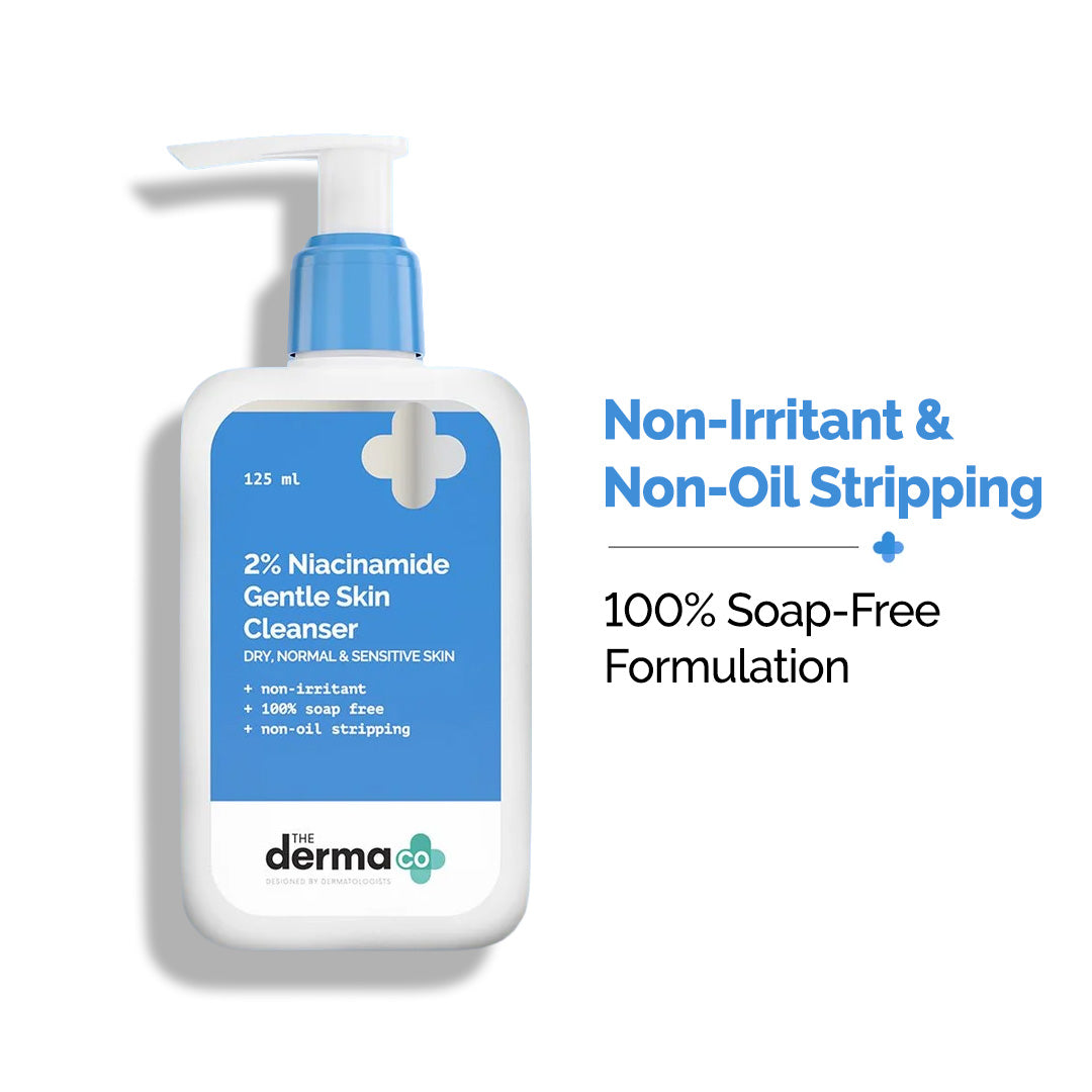 2% Niacinamide Gentle Skin Cleanser for Sensitive, Dry & Normal Skin - 125 ml
