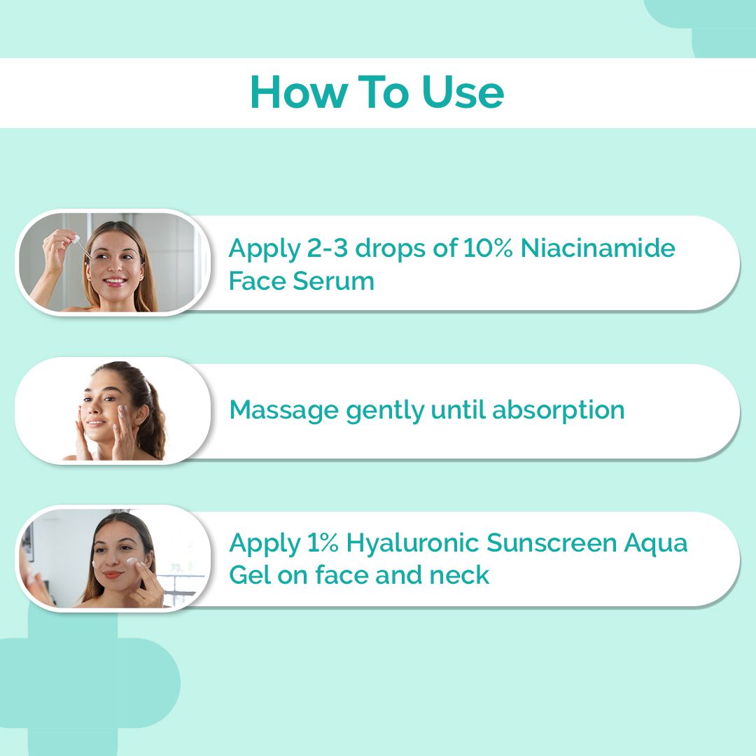 Filter-Free Skin Combo (1% Hyaluronic Sunscreen Aqua Gel + 10% Niacinamide Acid Face Serum)