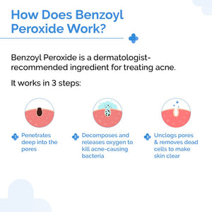 how the derma co face wash with benzoyl peroxide works