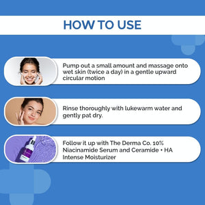 How to use derma co 3 niacinamide face wash