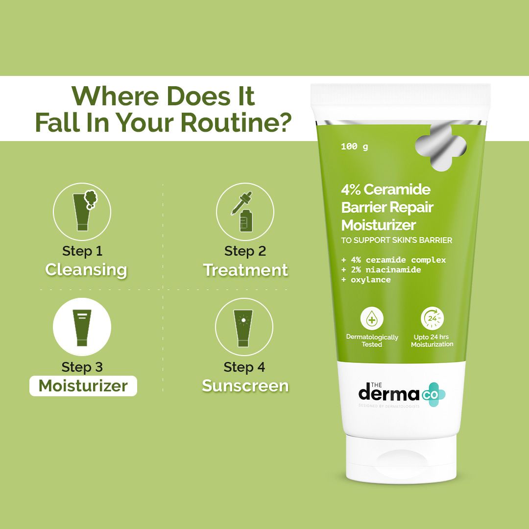 4% Ceramide Barrier Repair Moisturizer with Ceramide, Niacinamide, and Oxylance - 100gm
