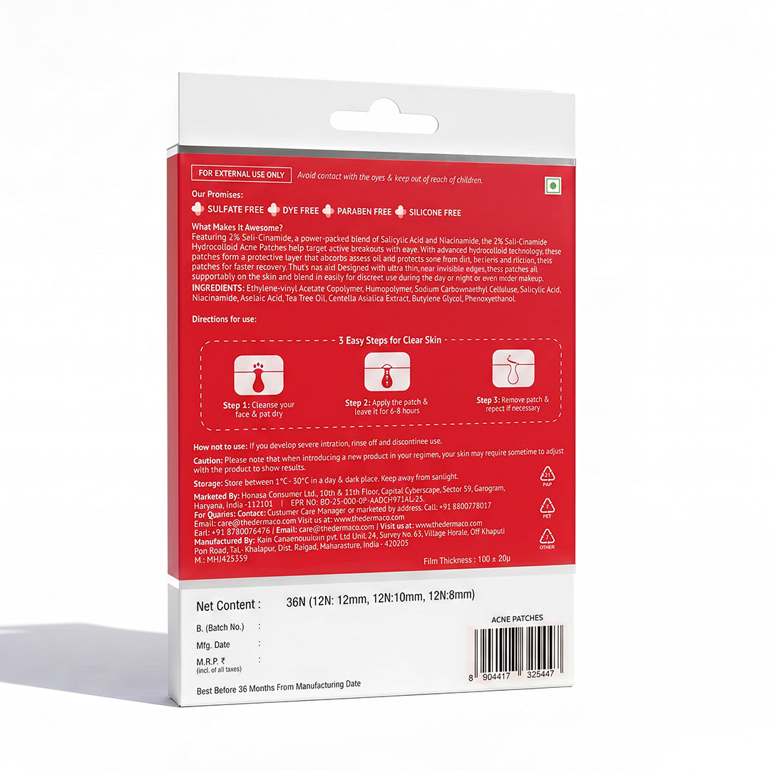 2% Sali-Cinamide Hydrocolloid Acne Patches - 36 Patches