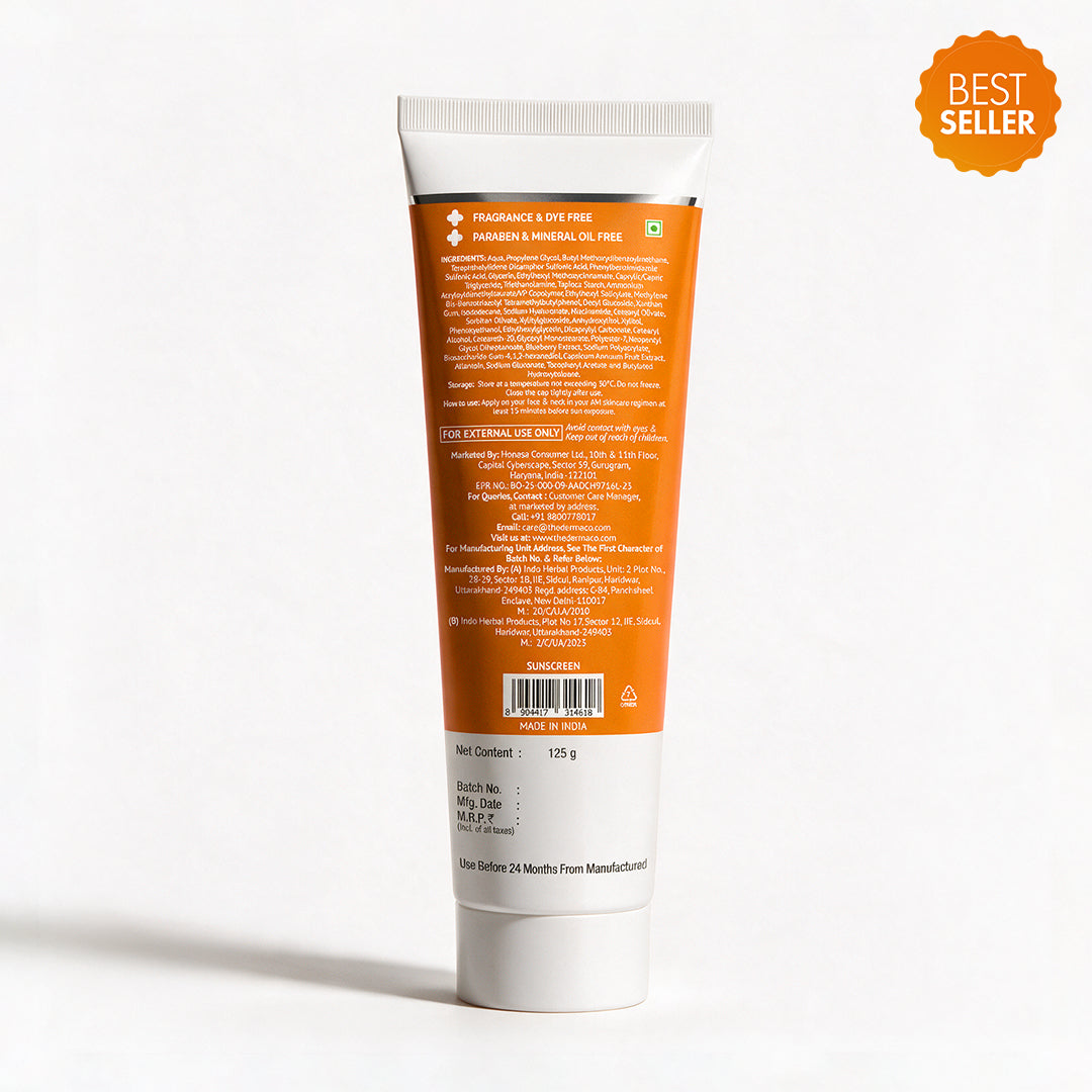 1% Hyaluronic Sunscreen Aqua Gel In Vivo Tested (ISO 24444:2019 Certified, CTRI/2025/02/080287) with SPF 50 & PA++++, Dewy Finish for All Skin Types - 125 g