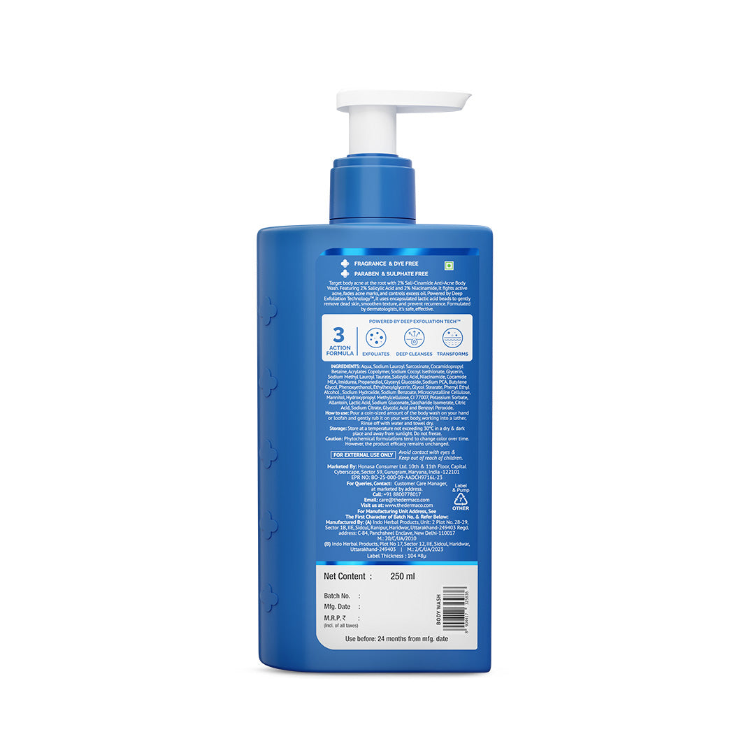 2% Sali-Cinamide Anti-Acne Body Wash - 250 ml