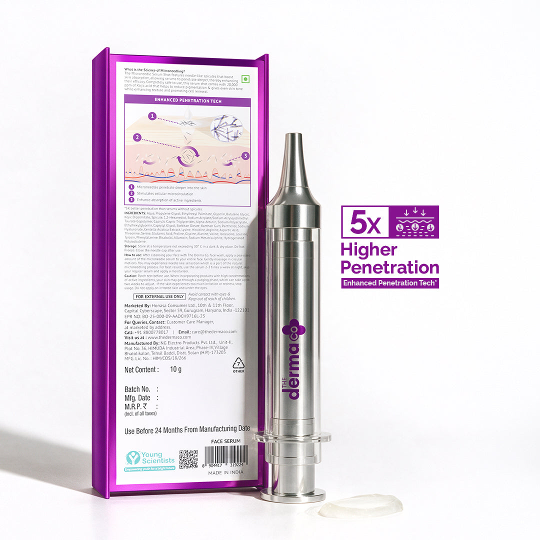 20000 PPM Kojic Acid Microneedle Serum Shot for Pigmentation Correction & Skin Renewal - 10 g