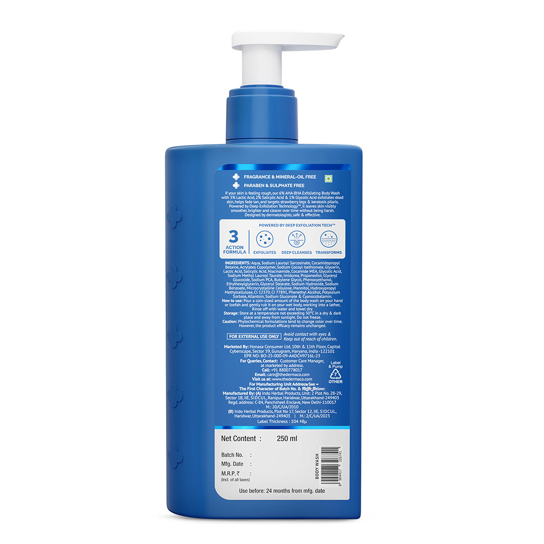 6% AHA-BHA Daily Exfoliating Body Wash - 250ml