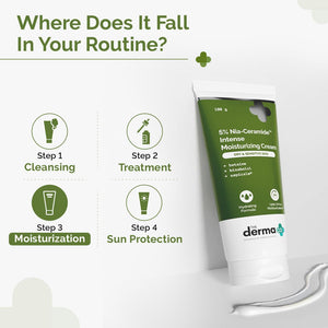 the derma co 5 nia ceramide moisturizer in routine
