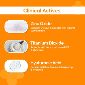 the derma co 1% hyaluronic sunscreen actives