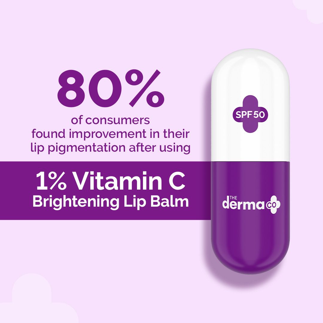 1% Vitamin C Brightening Lip Balm - 4.5g The Derma Co 1% Vitamin C Brightening Lip Balm - 4.5g The Derma Co