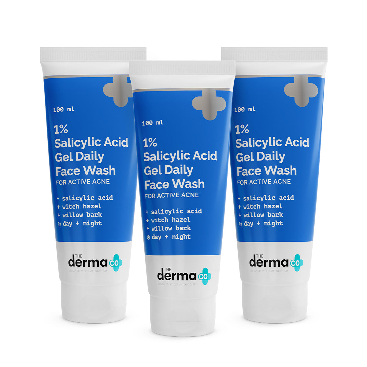 1% Salicylic Acid Gel Face Wash with Salicylic Acid & Witch Hazel - 100ml (Pack Of 3)