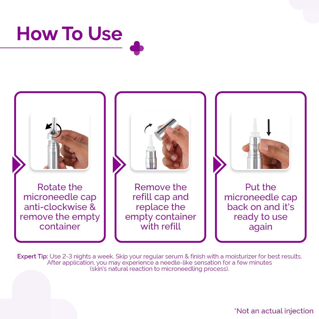 50000 PPM Vitamin C Microneedle Serum Shot Refill Pack - 10g