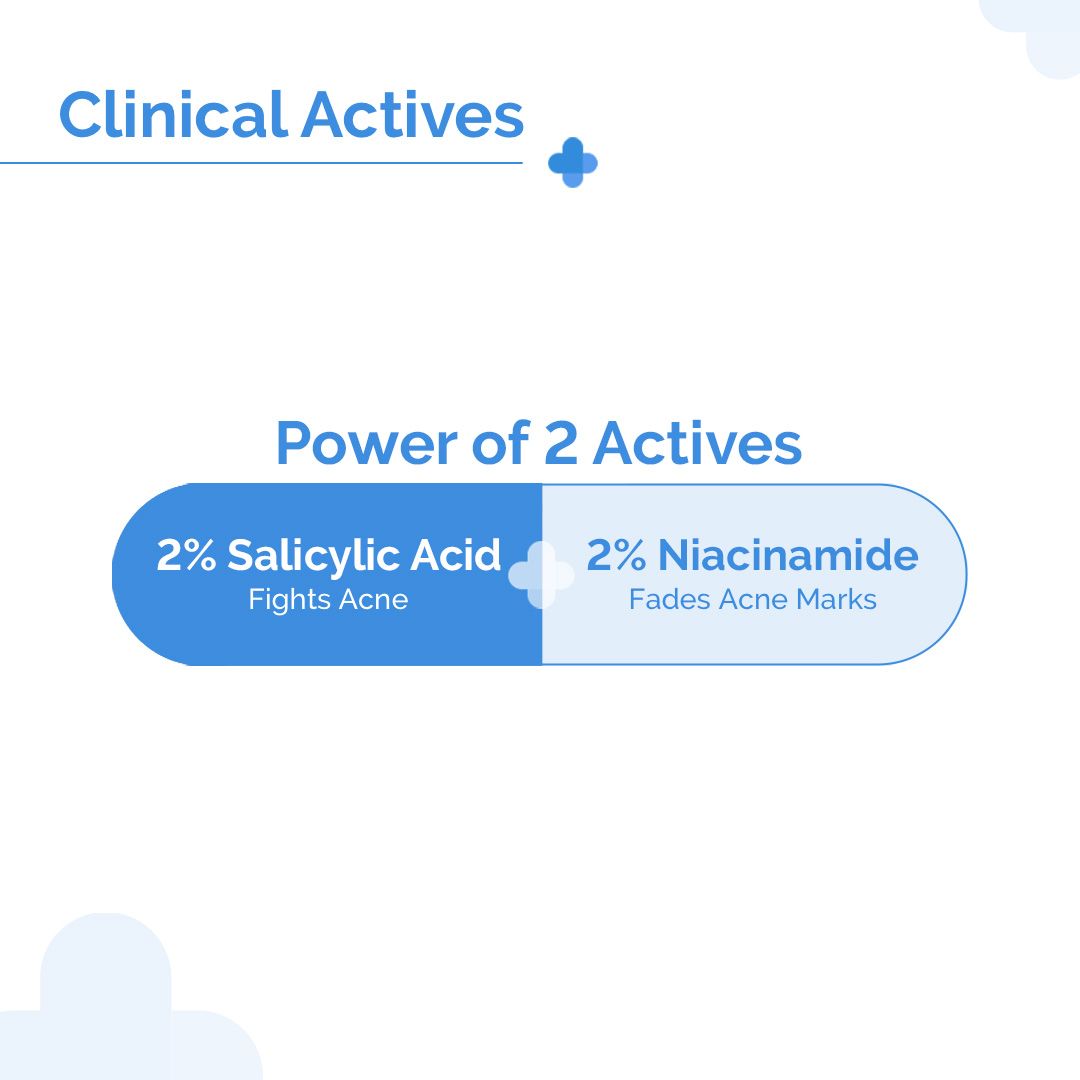 2% Sali-Cinamide Anti-Acne Face Wash with 2% Salicylic Acid & 2% Niacinamide - 80ml