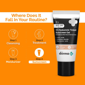 derma co hyaluronic tinted sunscreen steps to use